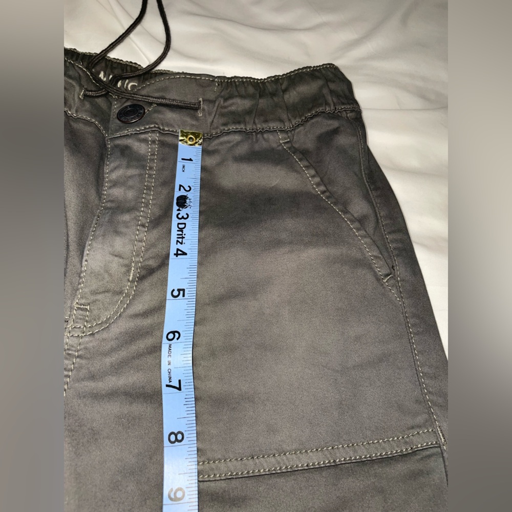 American Eagle Gray Charcoal Dye Drawstring Super Stretch Cargo Joggers Size 4 - Picture 8 of 11